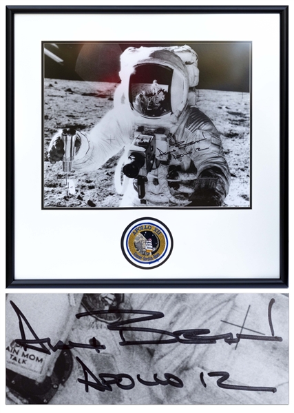 Alan Bean Signed 20 x 16 Photo From the Apollo 12 Mission